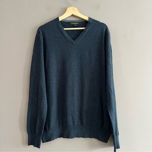 Banana Republic Luxury Blend Sweater Mens Silk Cashmere Preppy Academia Navy L